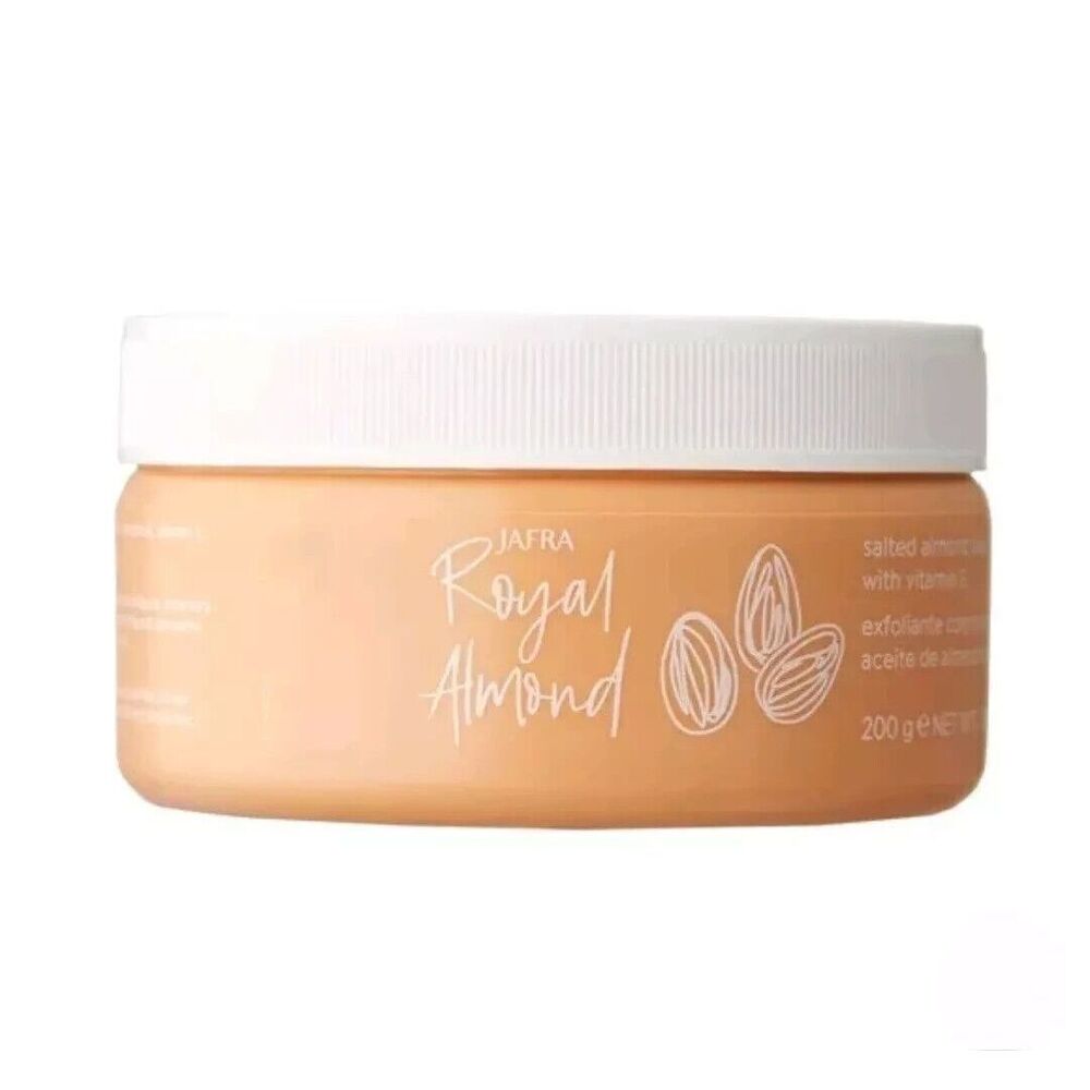Jafra Royal Almond Salted Almond Body Scrub Vitamin E 200g 7.05 oz NEW